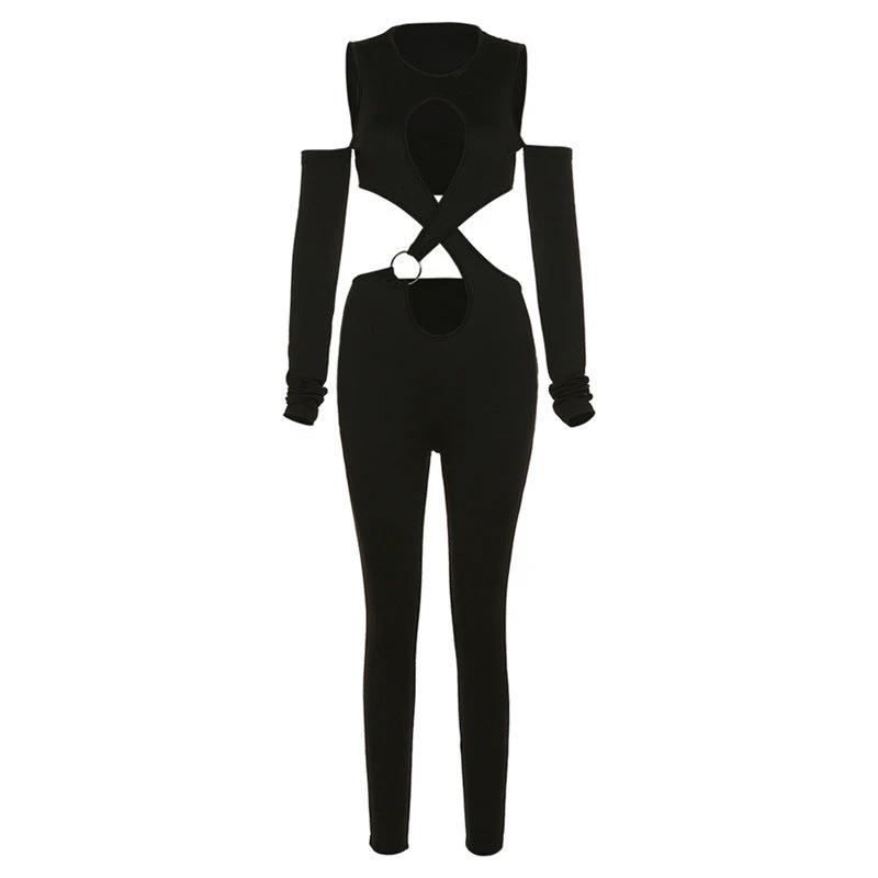 Women's cut-out patchwork bodysuit by GJG Denim