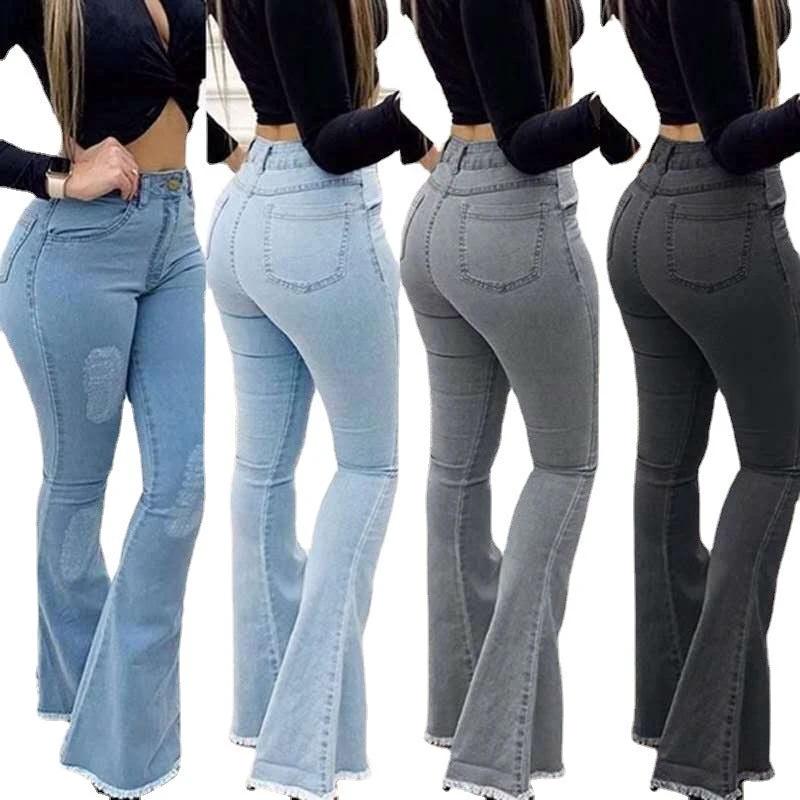 Women Fashion Elastic Ladies Jeans Pants by GJG Denim