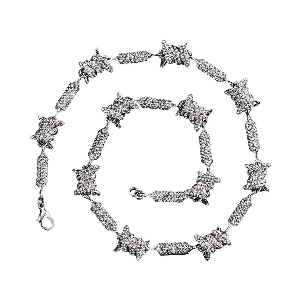 Irregular 3D Solid Alloy Pave Infinite Chain For Men by GJG Denim