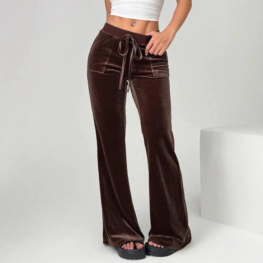 Women's Clothing Flared Trousers Commuting Figure Flattering Casual by GJG Denim