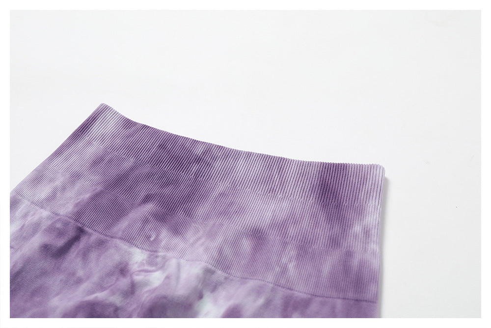 Splash Dyed Seamless Yoga Shorts For Women by GJG Denim