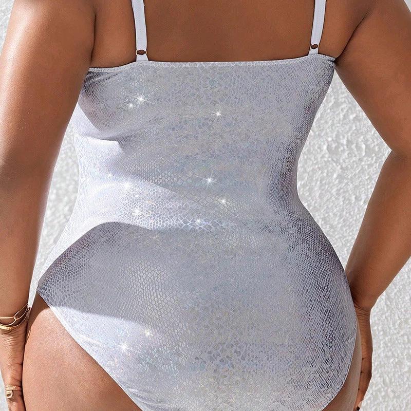 Women's Plus Size Triangle Beach Swimsuit Plus-sized by GJG Denim