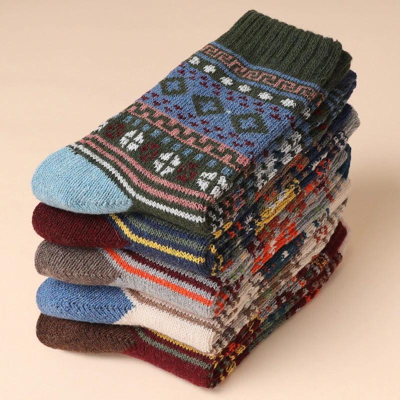 Men's 5-10 Pairs Retro Thick Socks by GJG Denim