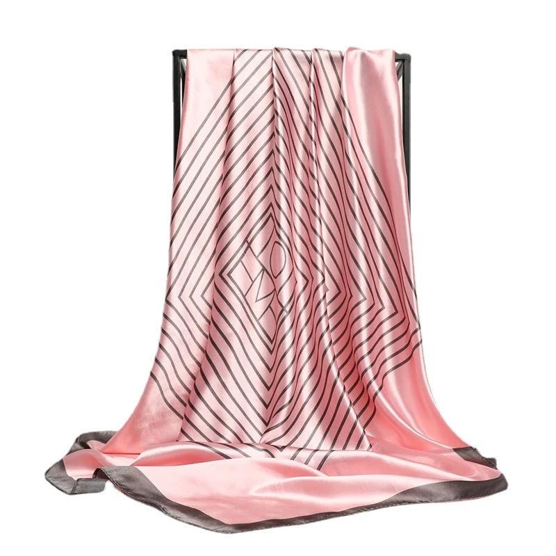Nordic-striped Silk Scarf Same Style As The Influencers by GJG Denim