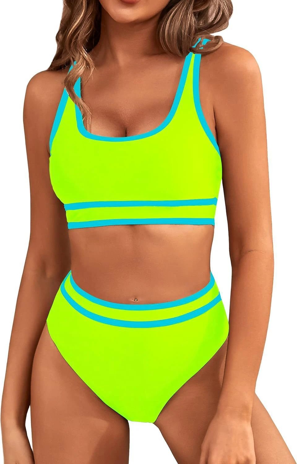 Bikini Tight-fitting Solid Color Swimsuit For Women by GJG Denim