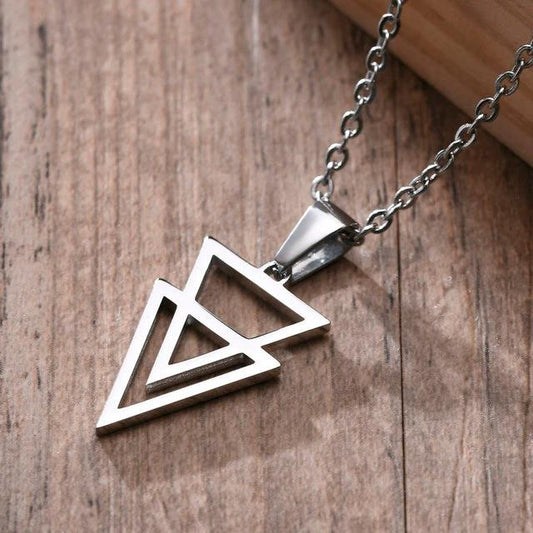 Geometric Trangle Men's Necklace by GJG Denim
