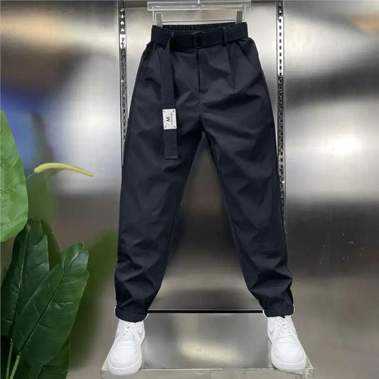 Trendy Relaxed-fit Versatile Patchwork Cropped Pants For Men by GJG Denim