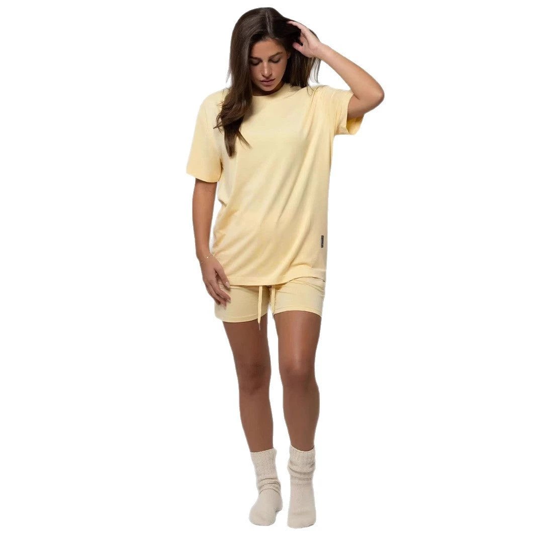Women's Plus Size Loose Casual Summer Short-sleeved Home Wear Suit by GJG Denim