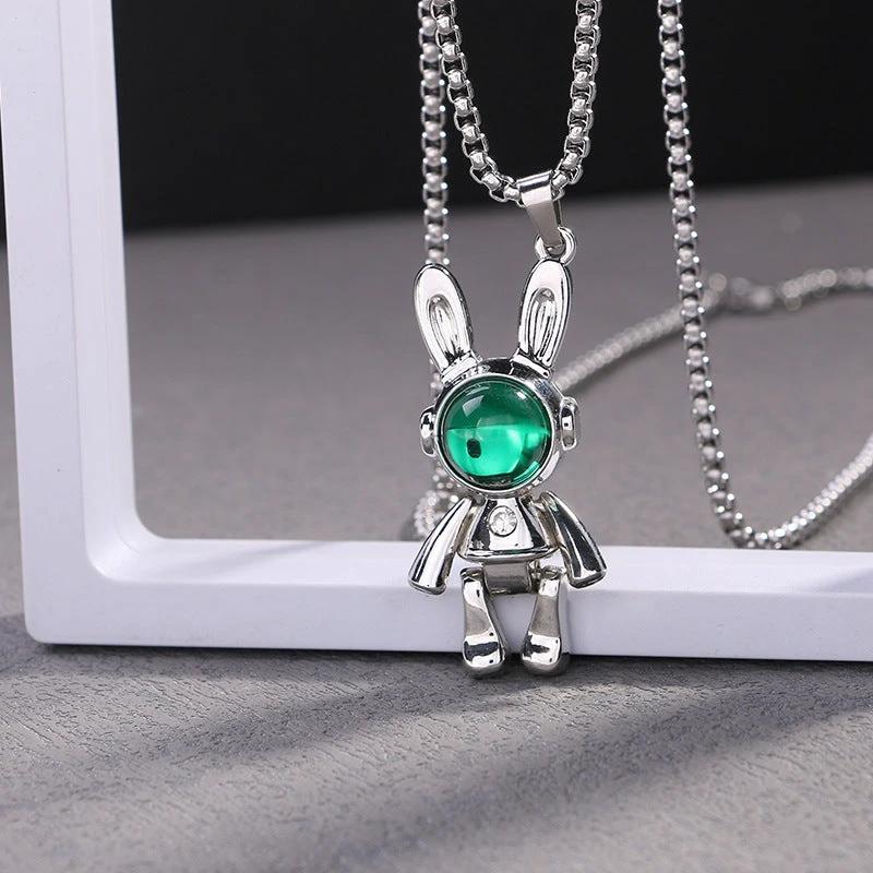 Men's Creative Movable Mechanical Rabbit Necklace by GJG Denim