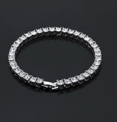 Tin Alloy Iced Bracelet For Men by GJG Denim