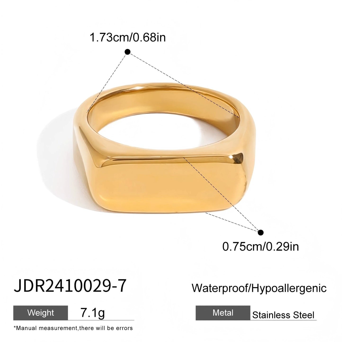 Simple Irregular Titanium Steel Bracelet For Women by GJG Denim