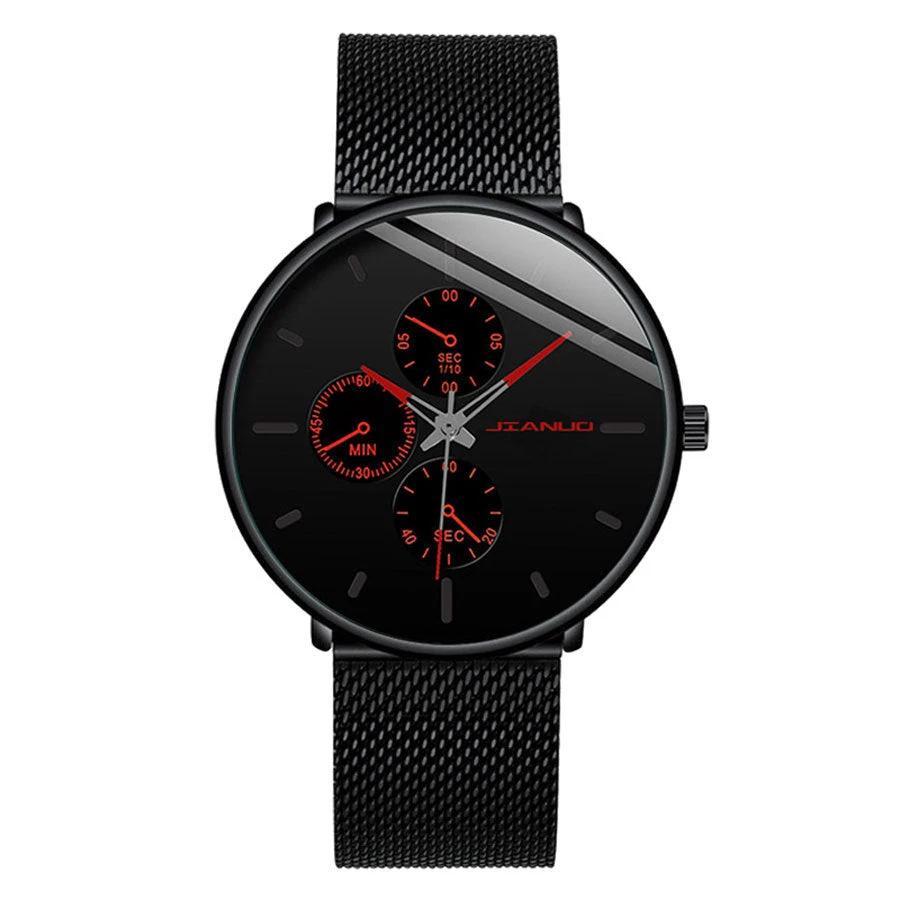 Men's Mesh-band Quartz Casual Business Luminous Watch by GJG Denim