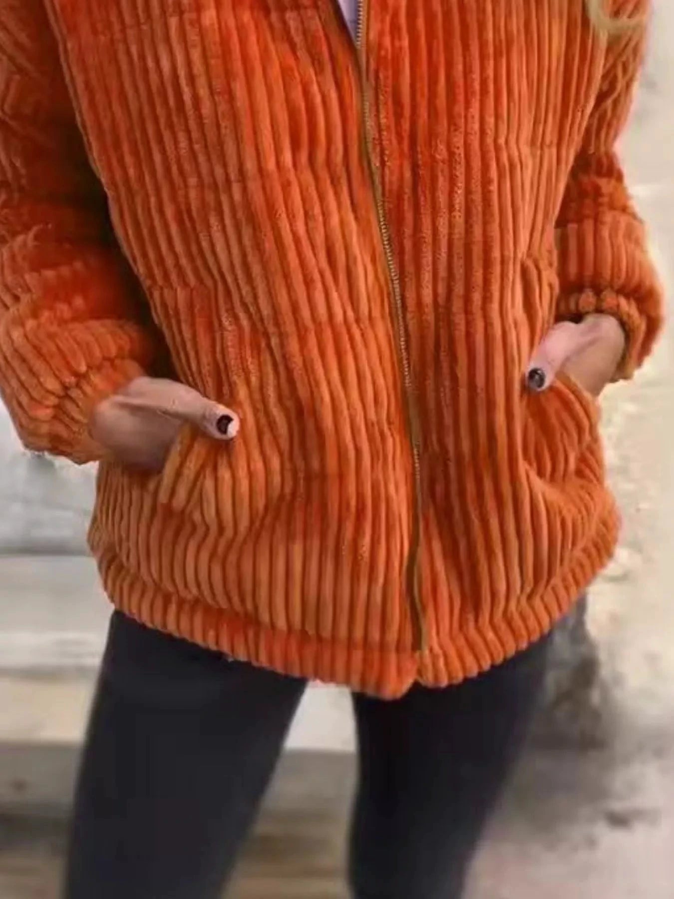 Full Size Zip Up Turtleneck Long Sleeve Winter Coat Plus Size by Lady Ros