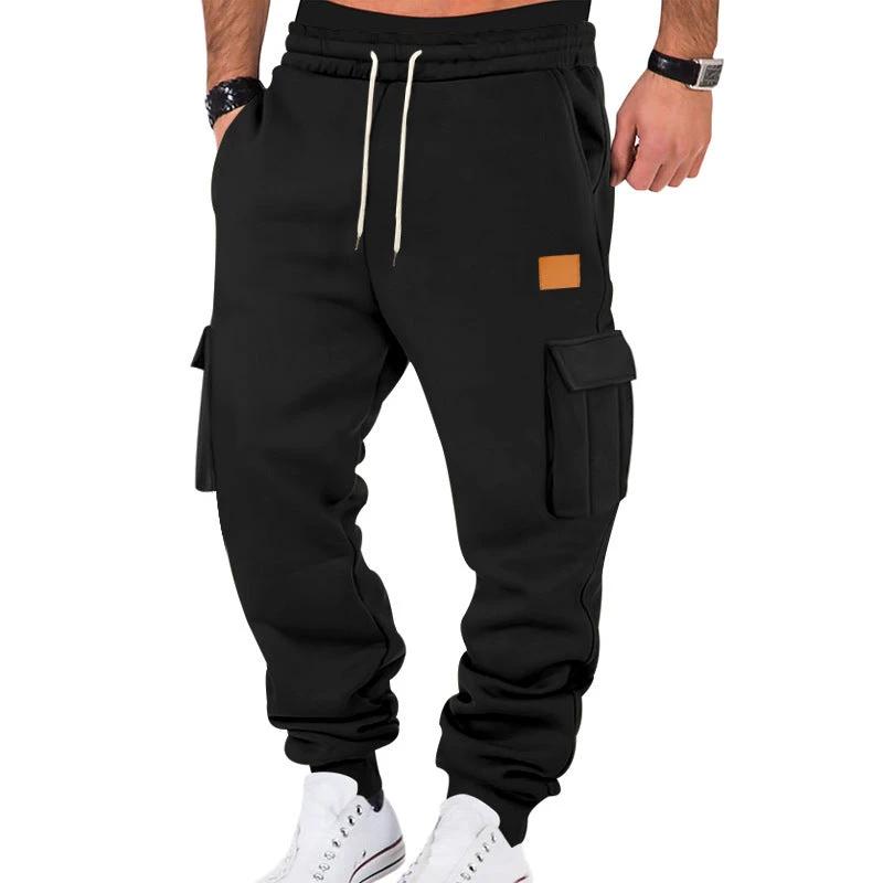 Men's Sports Multi-pocket Cargo Sweatpants by GJG Denim