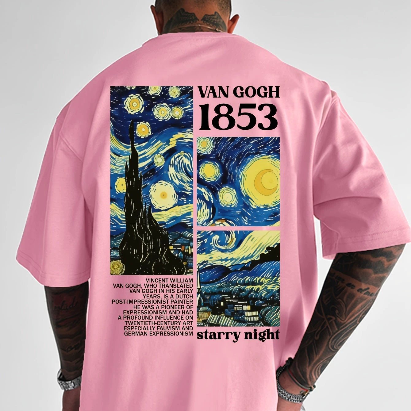 Printed Round Neck Short Sleeve T-shirt by GJG Denim