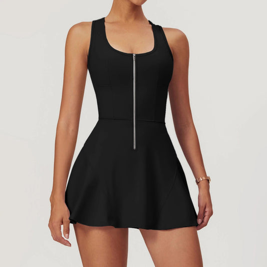 Nude Feel Anti-exposure Basic Sports Dress Women's Summer by GJG Denim