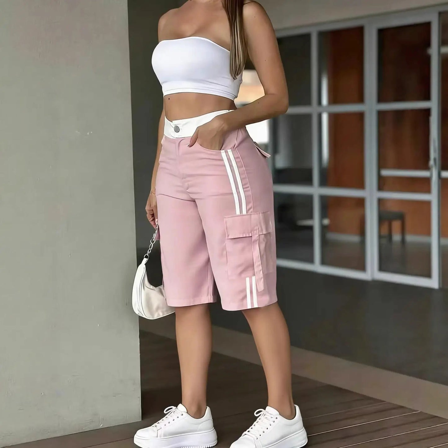 Casual European And American-style Womens High-waisted Pants by GJG Denim