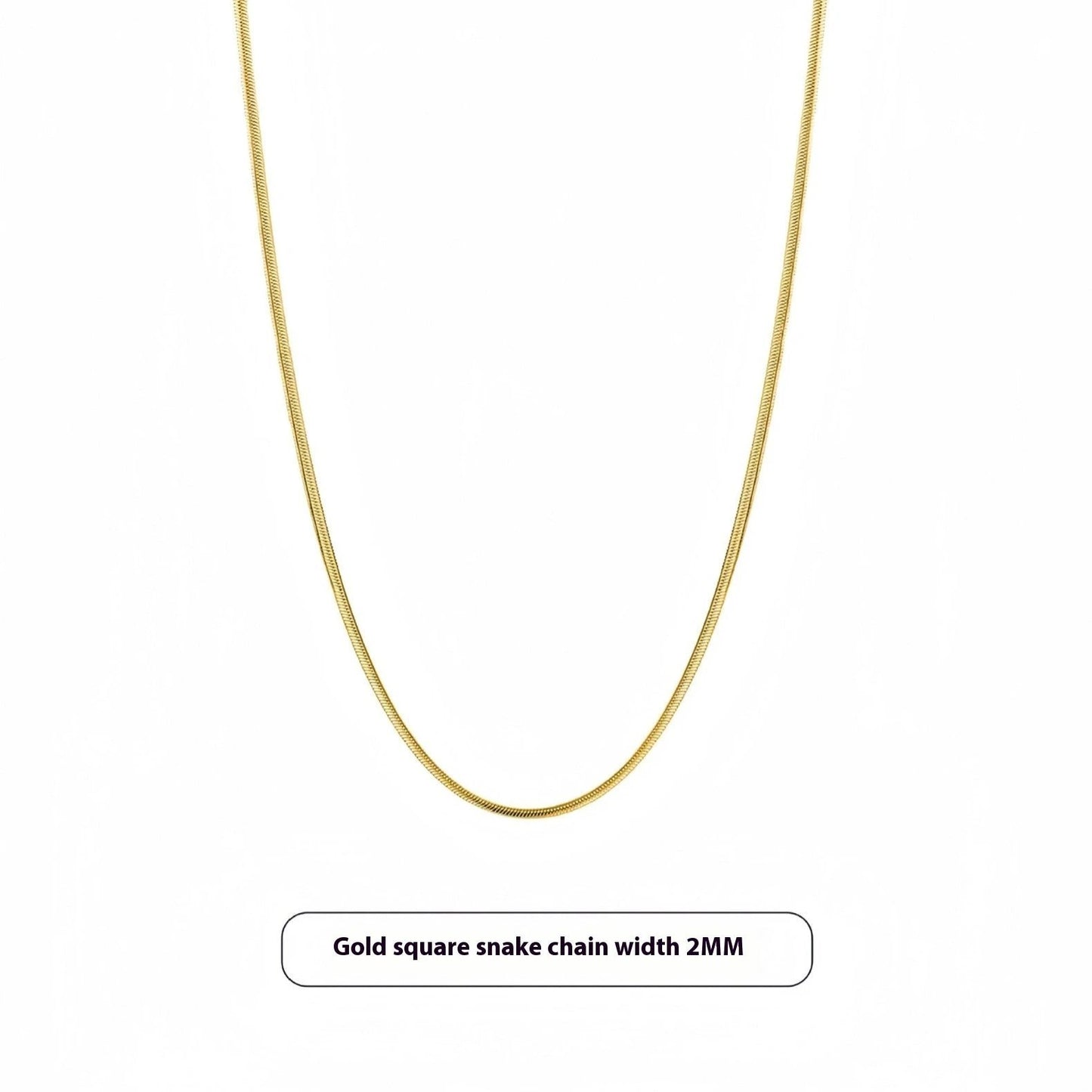 Titanium Steel Snake Chain Necklace For Men by GJG Denim