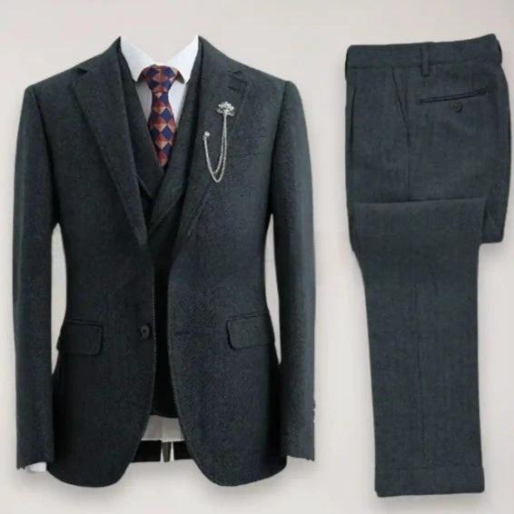Men's Casual Three-piece Suit by GJG Denim