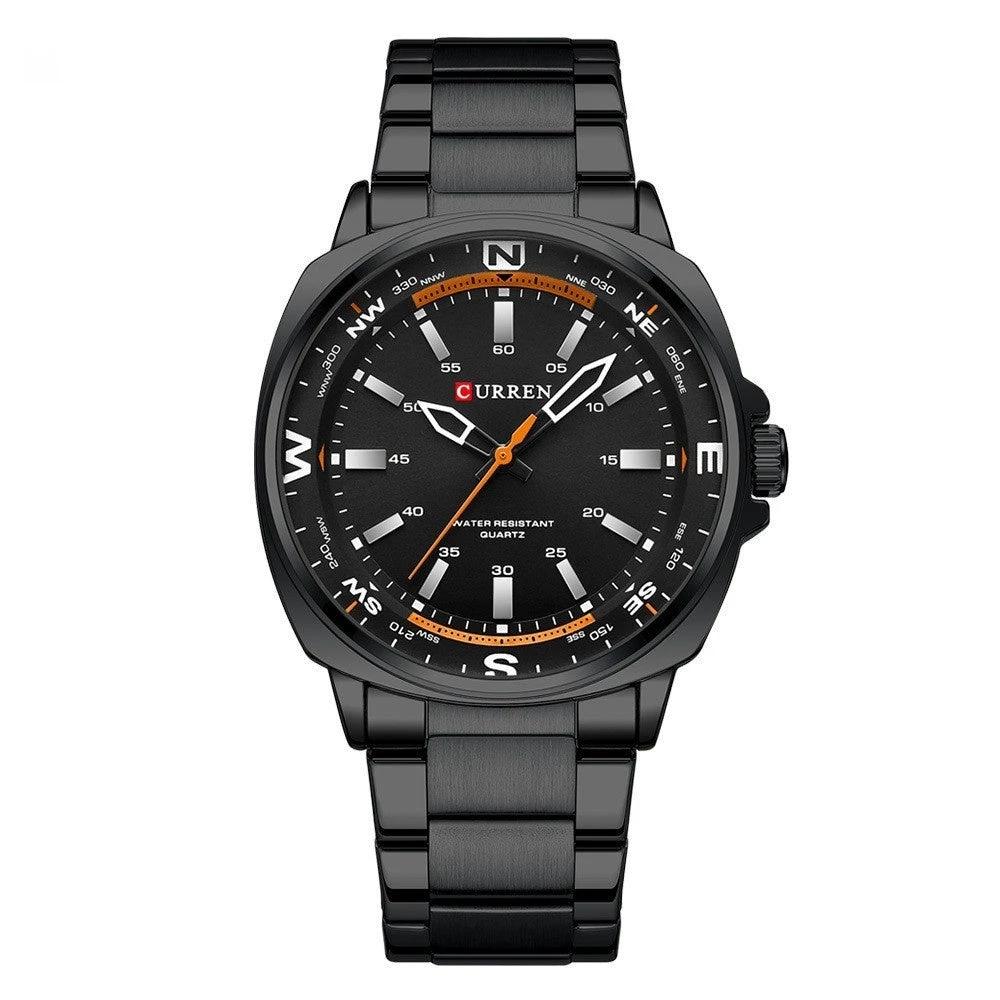 Fashionable Steel-band Casual Business Quartz Watch For Men by GJG Denim