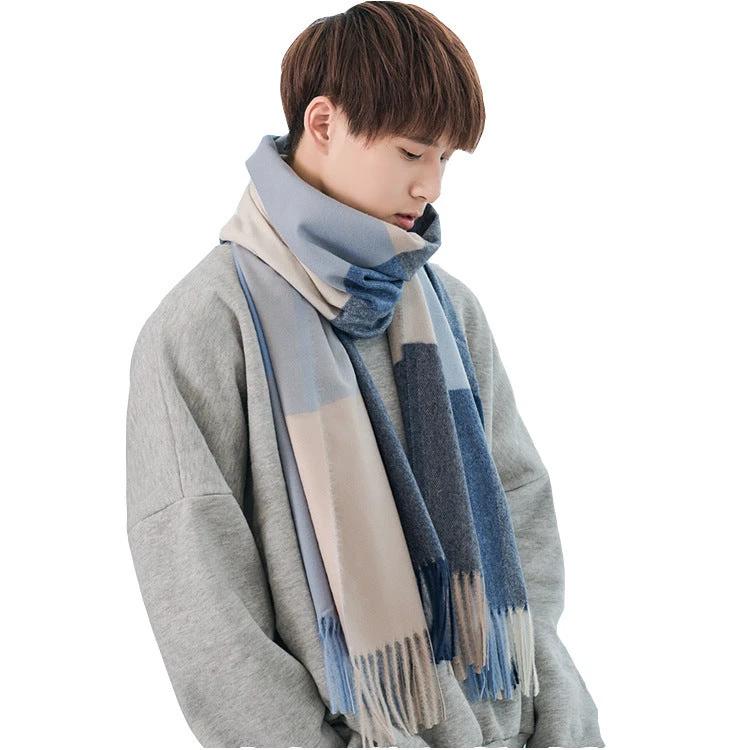 Warm Tassel Plaid Bristle Scarf by GJG Denim