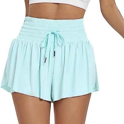 Women's Solid Color Elegant Sports High Waist Shorts by GJG Denim