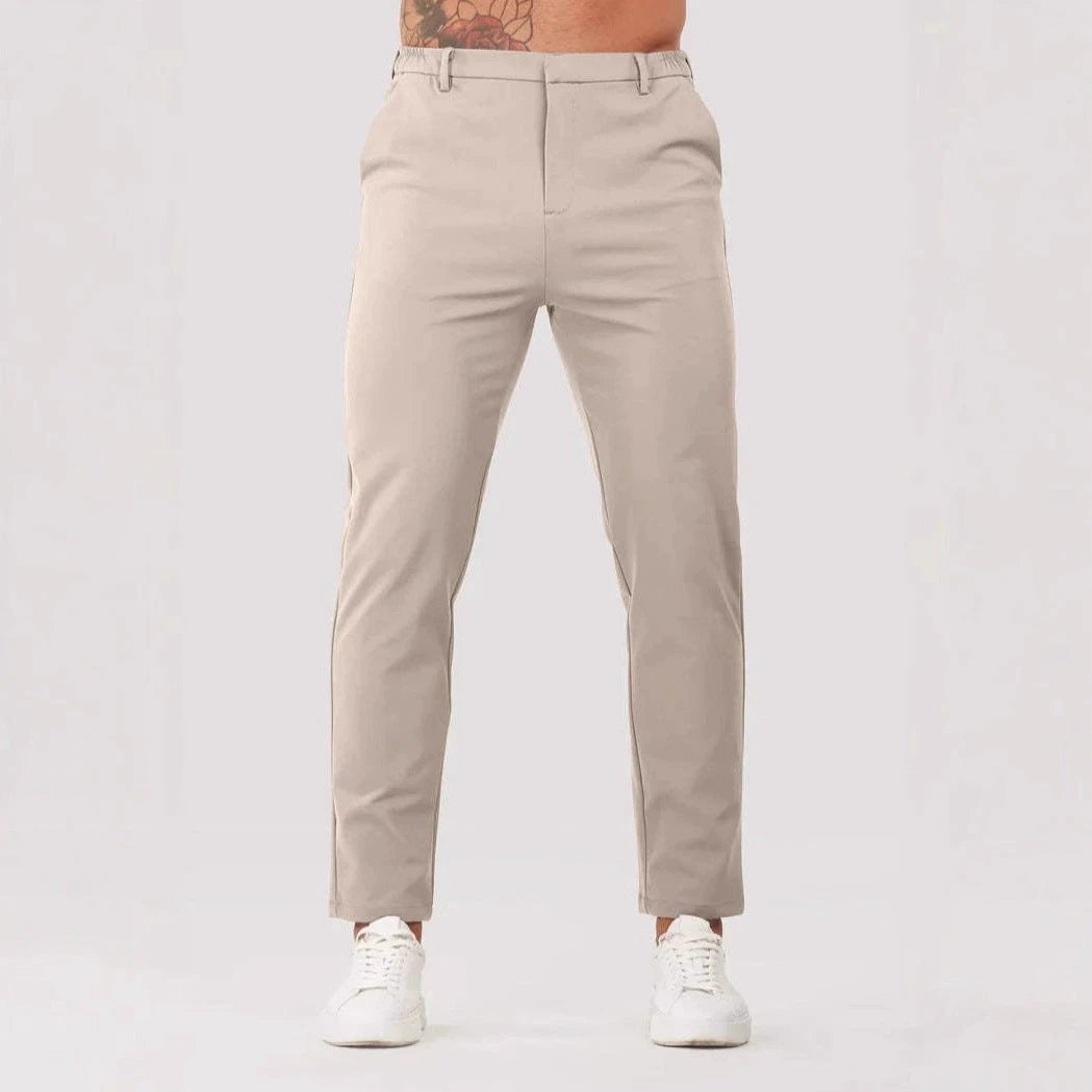 Solid Color Business Casual Men's Pants by GJG Denim