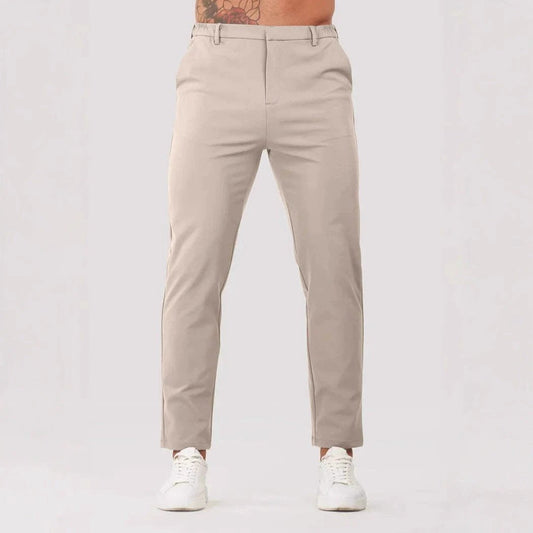 Solid Color Business Casual Men's Pants by GJG Denim