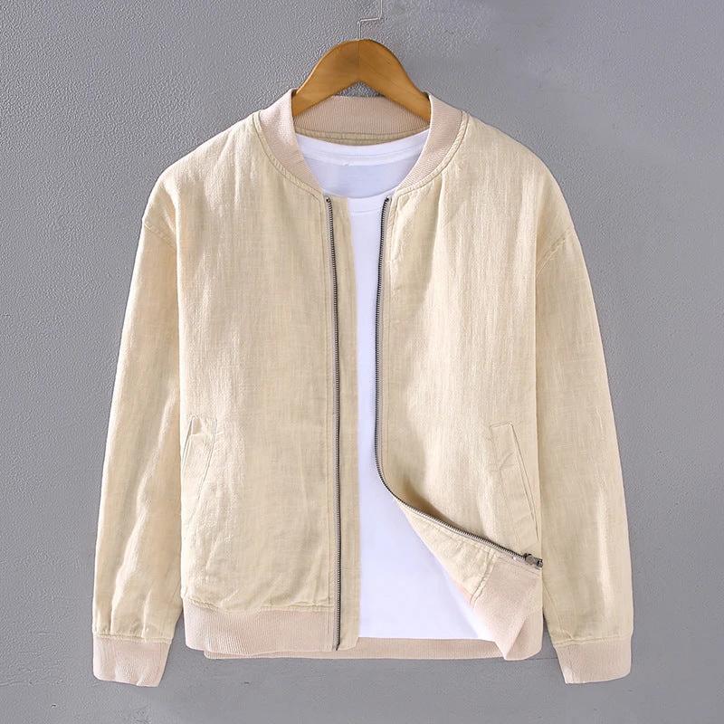 Men's Fashion Retro Ramie Casual Loose Jacket by GJG Denim