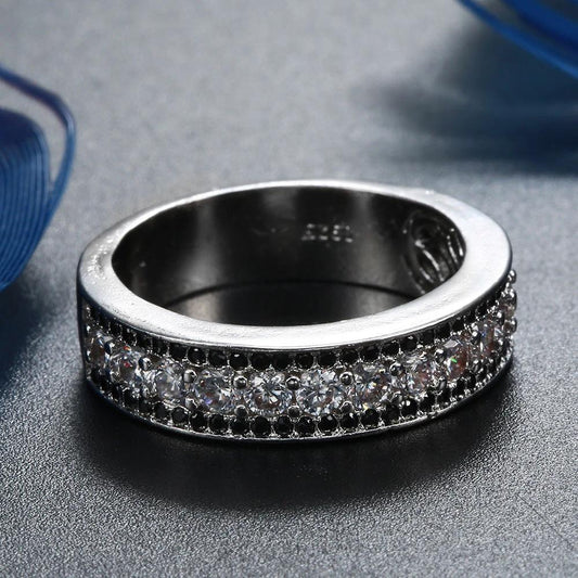 Copper Inlaid Zircon Ring For Men by GJG Denim