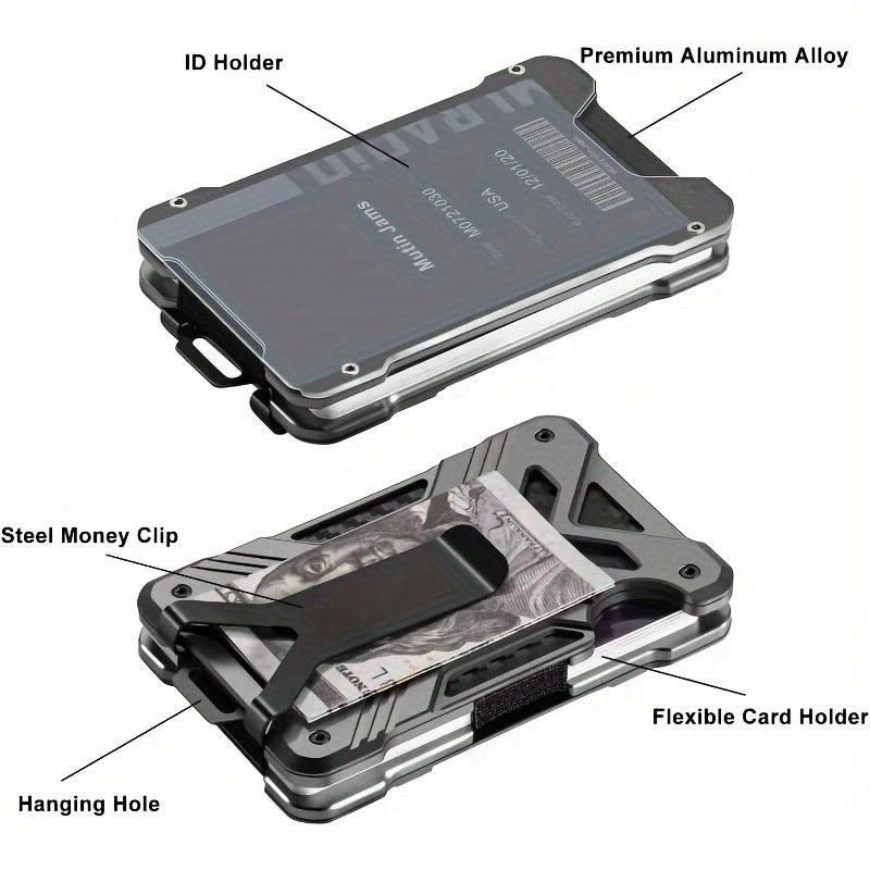 Card Holder Airtag Men's Tracker Case Carbon Fiber Credit Card Clip Wallet by GJG Denim