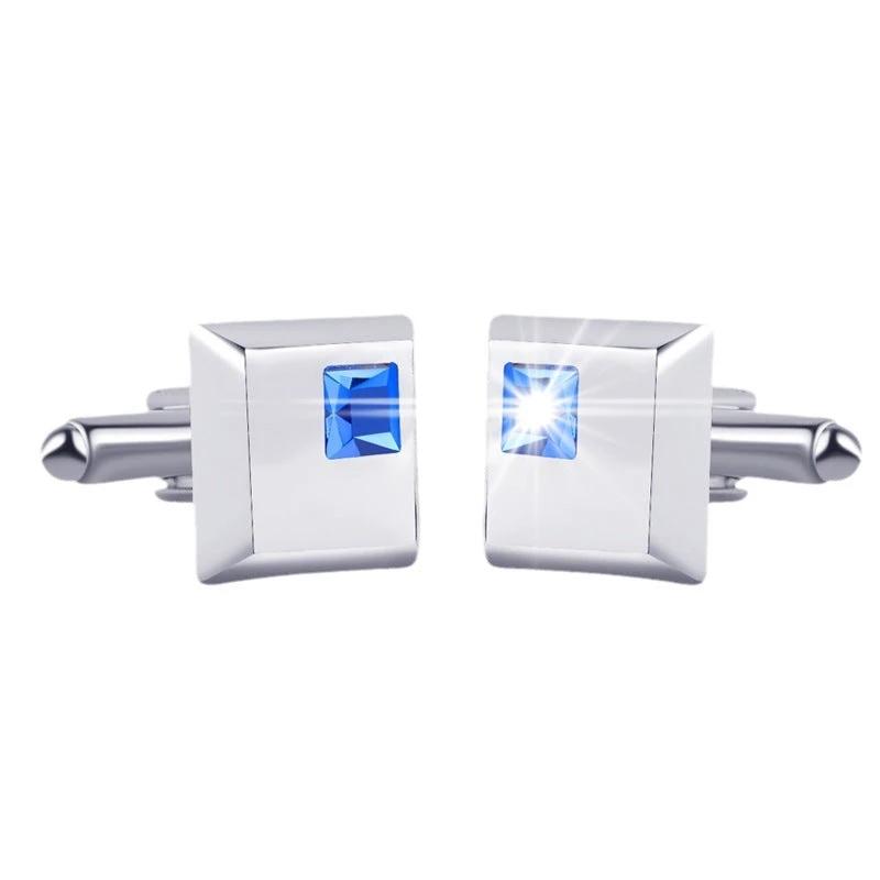 Alloy Spot Drill Fashion Men's Square Cufflinks by GJG Denim