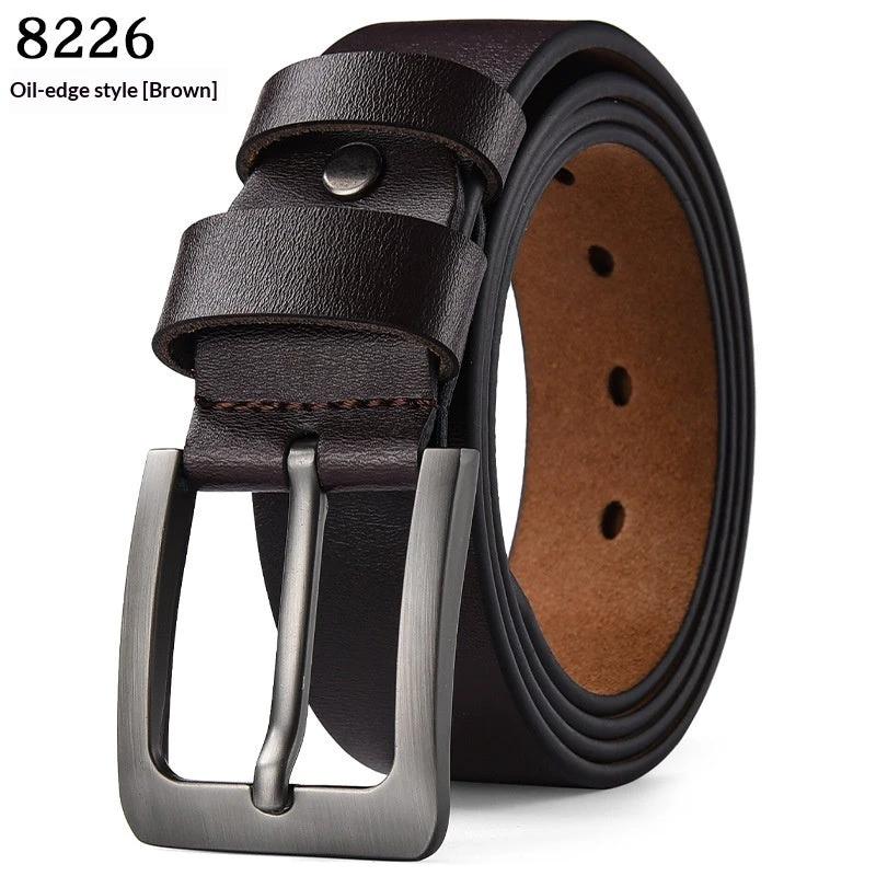 Vintage Genuine Cowhide Leather Men's Belt by GJG Denim