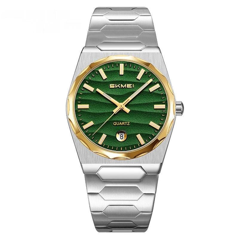 Men's Watch With A Steel Band Calendar Function by GJG Denim