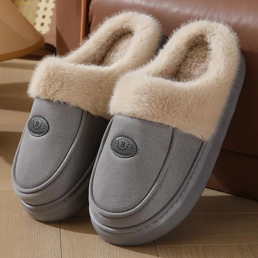 Men's Plush Suede Non-slip Slippers by GJG Denim