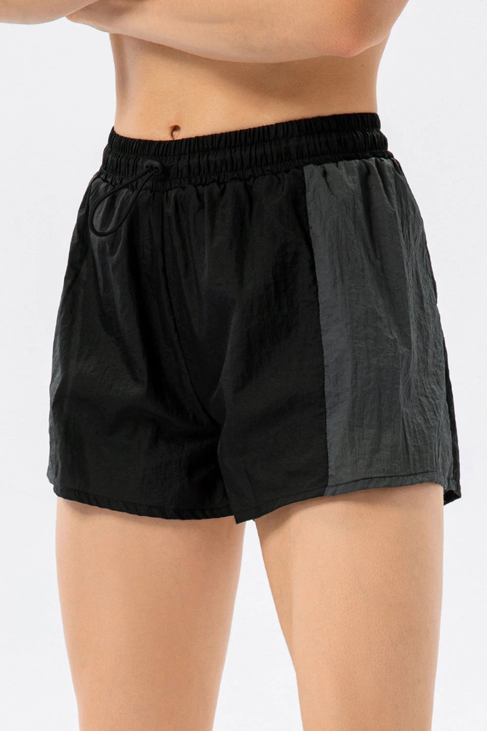 Color Block Drawstring Active Shorts by Lady Ros