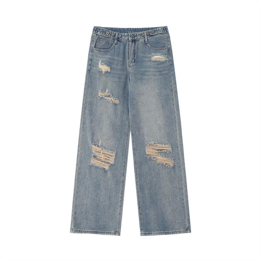 Fashion Straight Washed Jeans For Men by GJG Denim