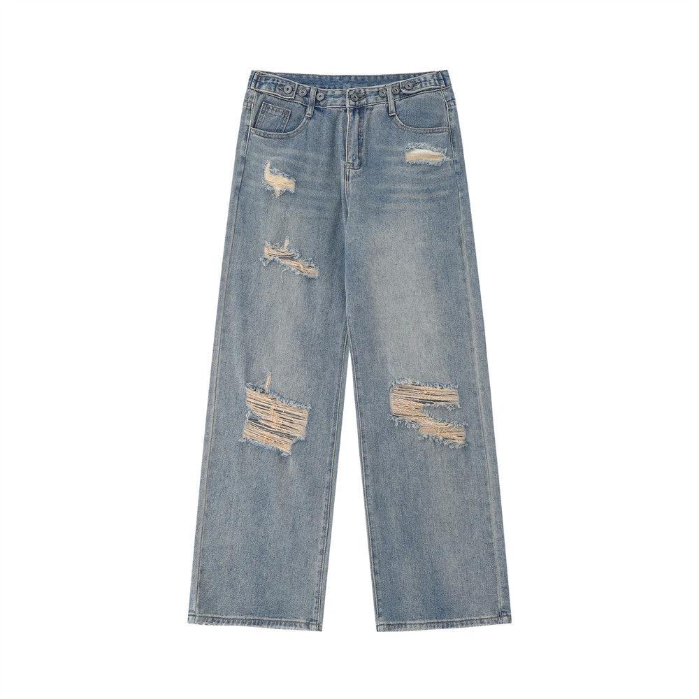 Fashion Straight Washed Jeans For Men by GJG Denim