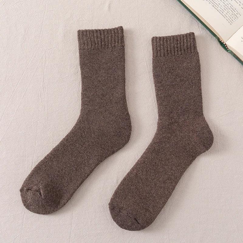 Men's Warm Wool Thickened Fleece Lined Socks by GJG Denim