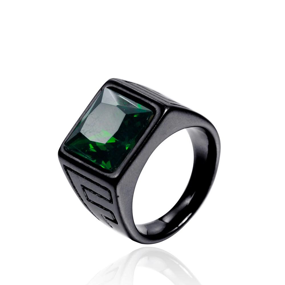 Retro Trendy Men's Stainless Steel Ring by GJG Denim