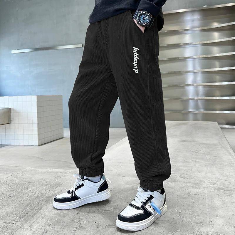 Children's Pants, Boys' Pants, Spring And Autumn Collection 2025 New Style Wholesale, Large Children's Sports Pants, Export Long Pants, Trendy Corduroy Cross-border by GJG Denim