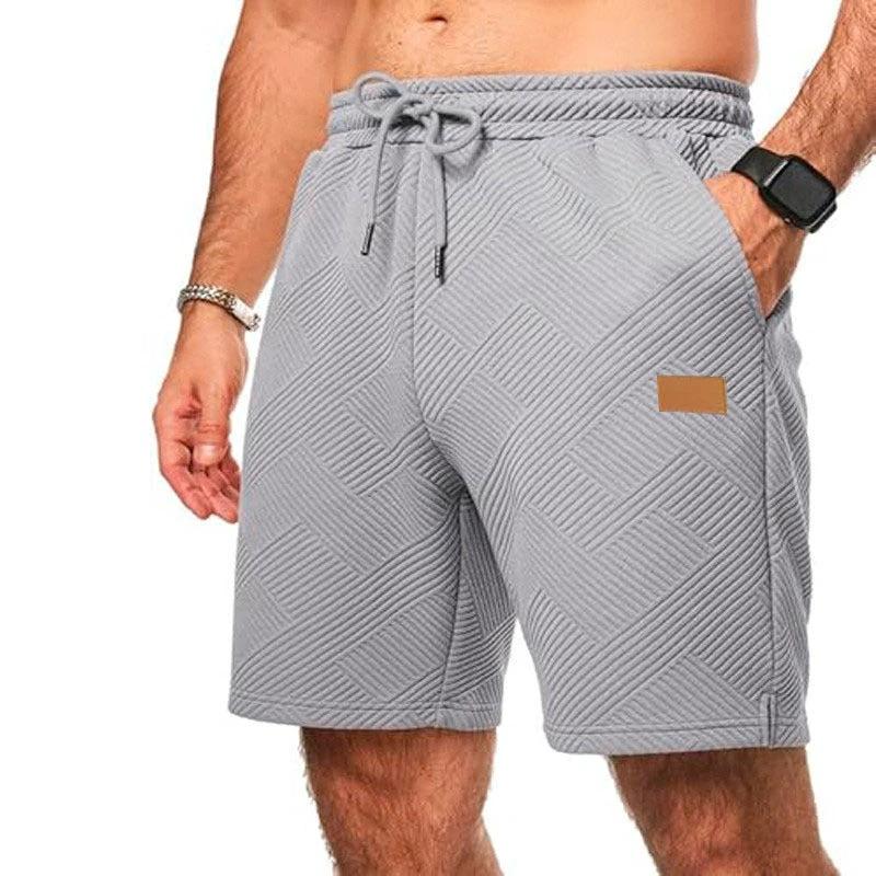 Casual Elastic Waist Drawstring Beach Vacation Shorts by GJG Denim