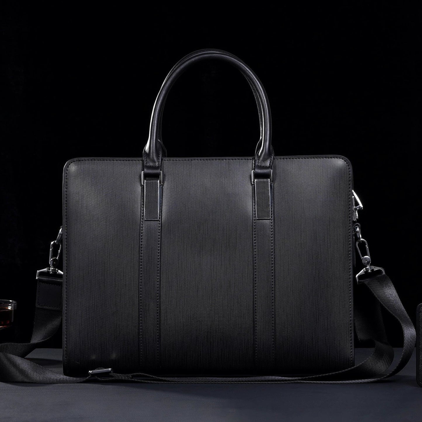 High-end Business Computer Men's Cowhide Handbag by GJG Denim