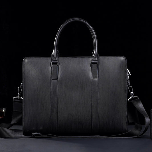 High-end Business Computer Men's Cowhide Handbag by GJG Denim