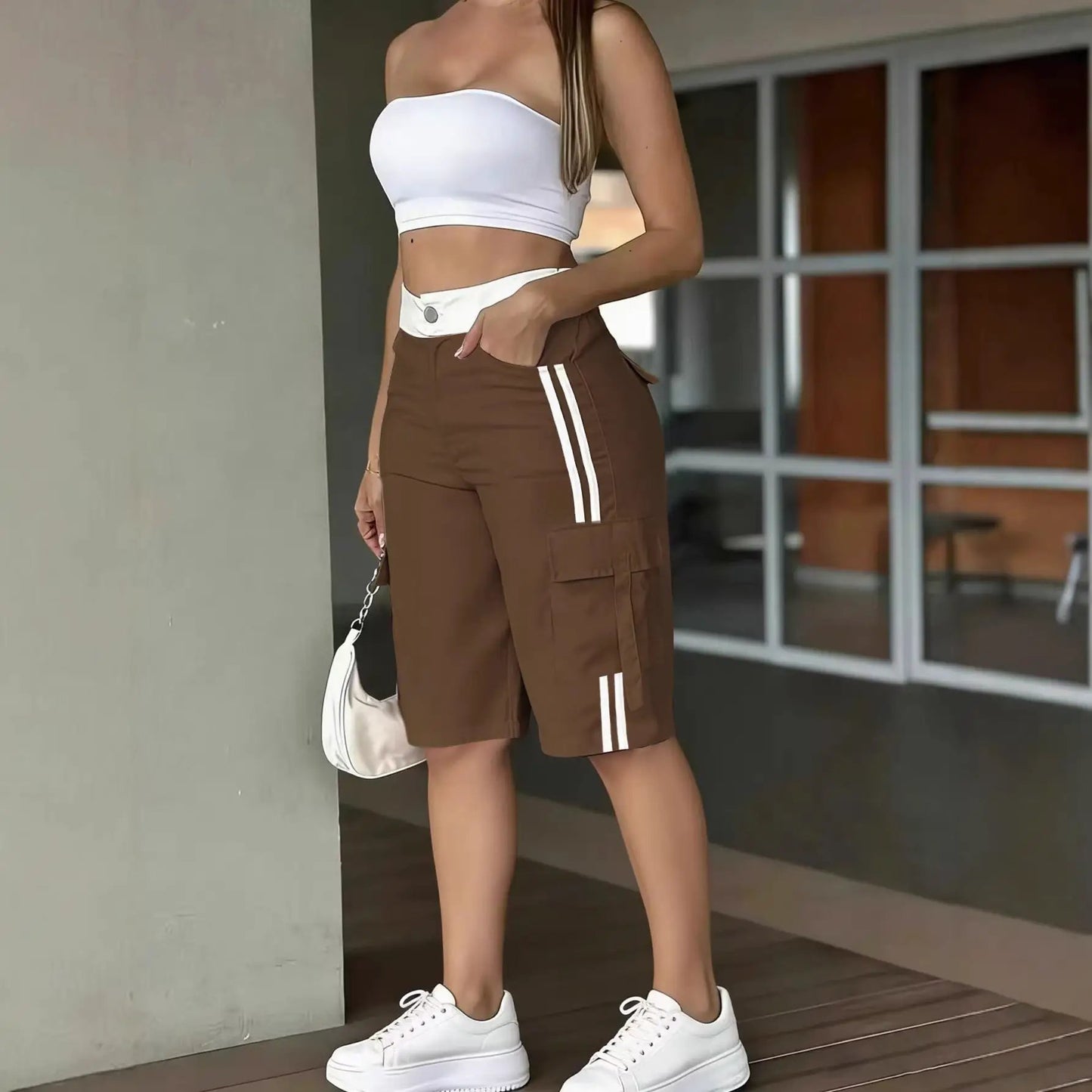 Casual European And American-style Womens High-waisted Pants by GJG Denim