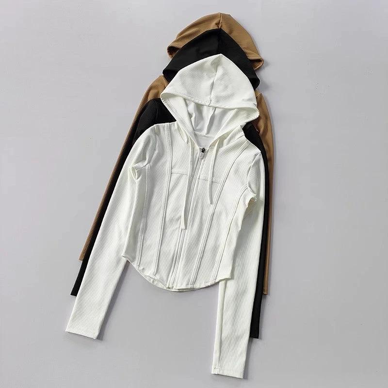 Women's Workout Clothes Sports Top Running Jacket by GJG Denim