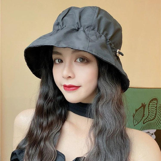Slimming Drawstring Elastic Sun Hat For Sun Protection by GJG Denim