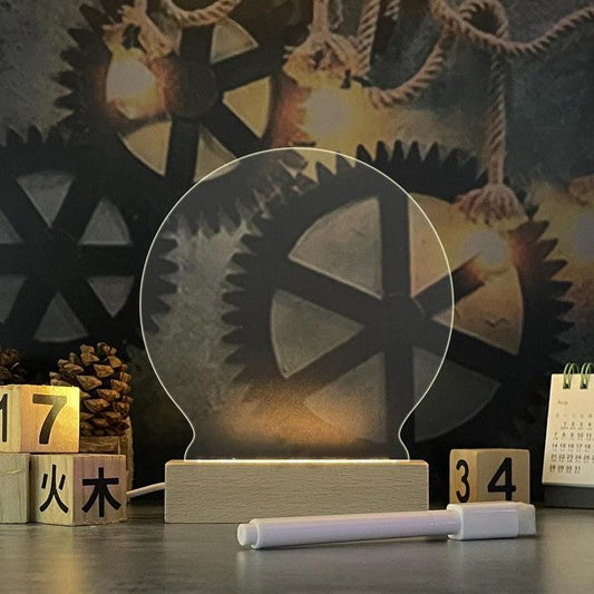 Creative Note Board Creative Led Night Light USB Message Board Holiday Light With Pen Gift For Children Girlfriend Decoration Night Lamp by GJG Denim