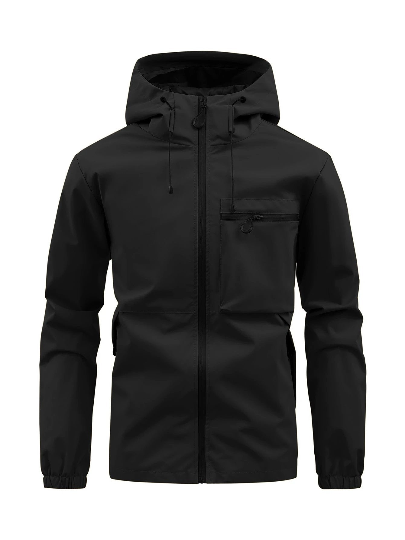 Men's Fashion Casual Hooded Solid Color Multi-pocket Work Pants Outdoor Coat by GJG Denim
