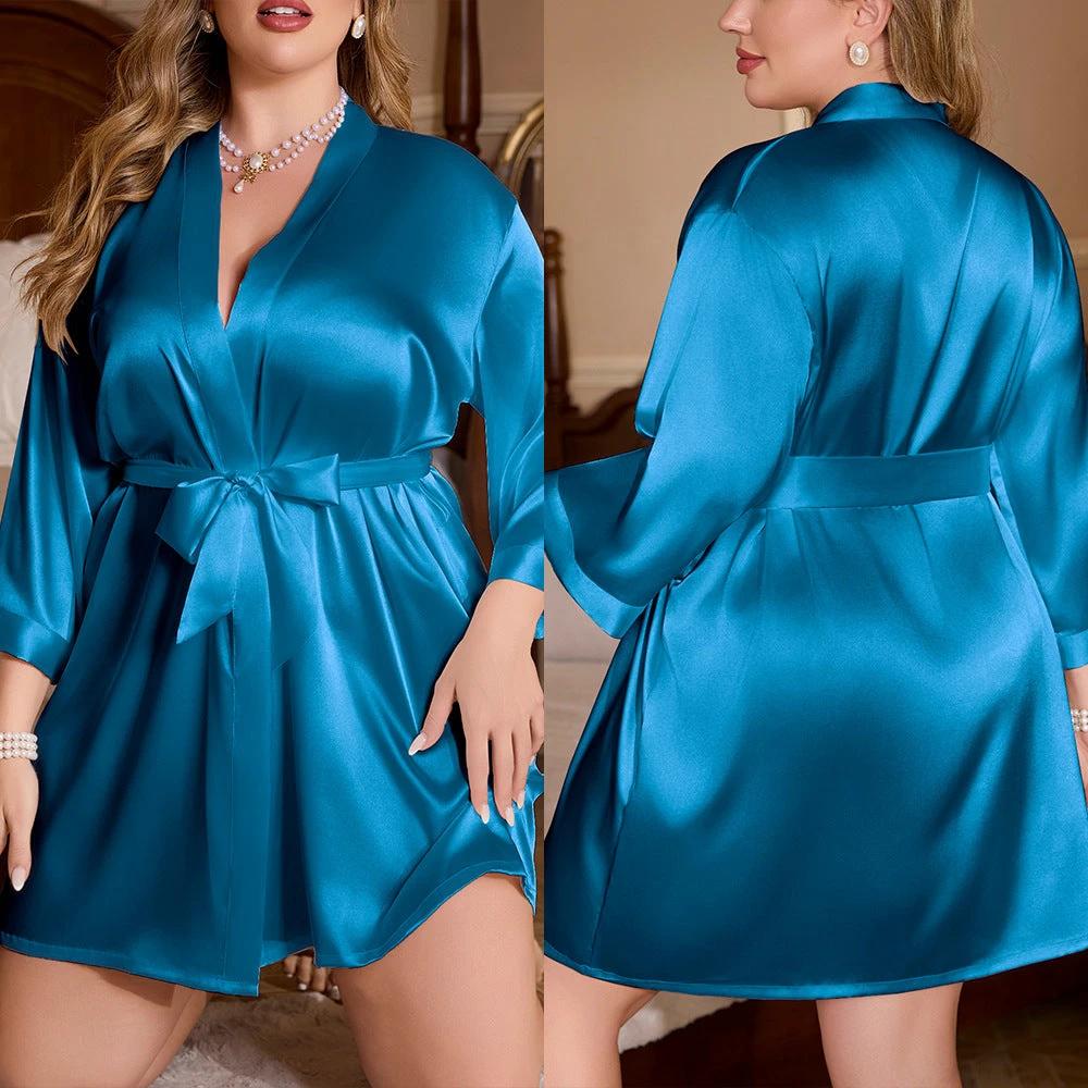 Women's Plus Size Night-robe Loose And Comfortable by GJG Denim
